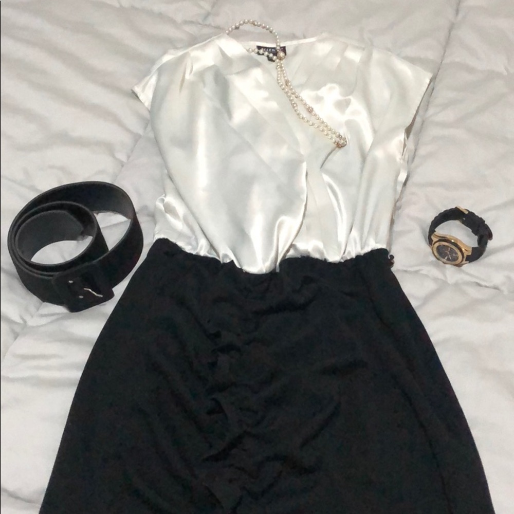 Mixed media Allen B dress size 2 - Picture 1 of 8